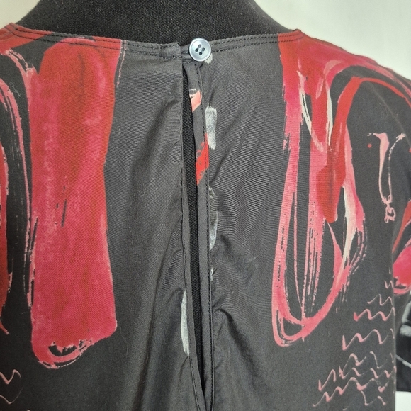 JNBY Short Sleeve Asymmetric Art To Wear 100% Cotton Midi Dress - Size L - Picture 6 of 12